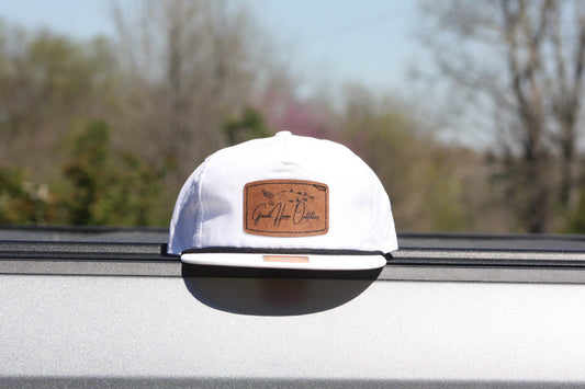 HAT - White Square Leather Patch