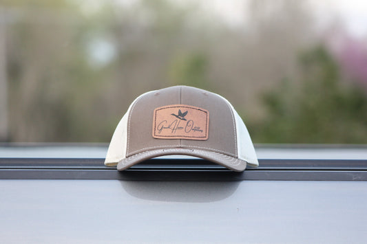 HAT - Brown/Cream Square Patch