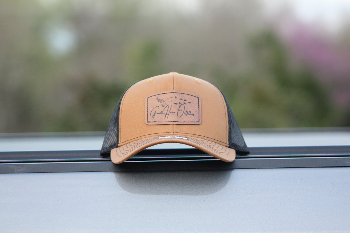 HAT - Coffee Square Leather Patch