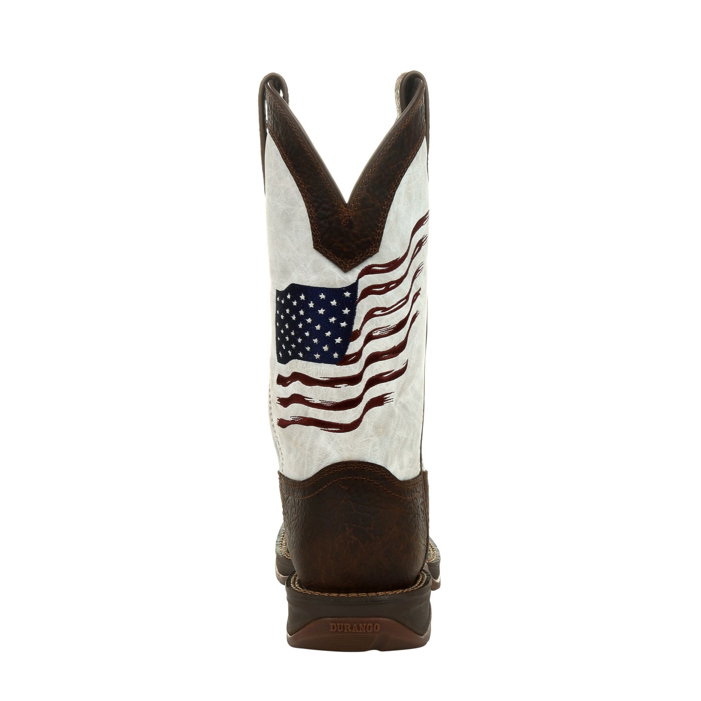 Rebel Distressed Flag Embroidery Western Boot