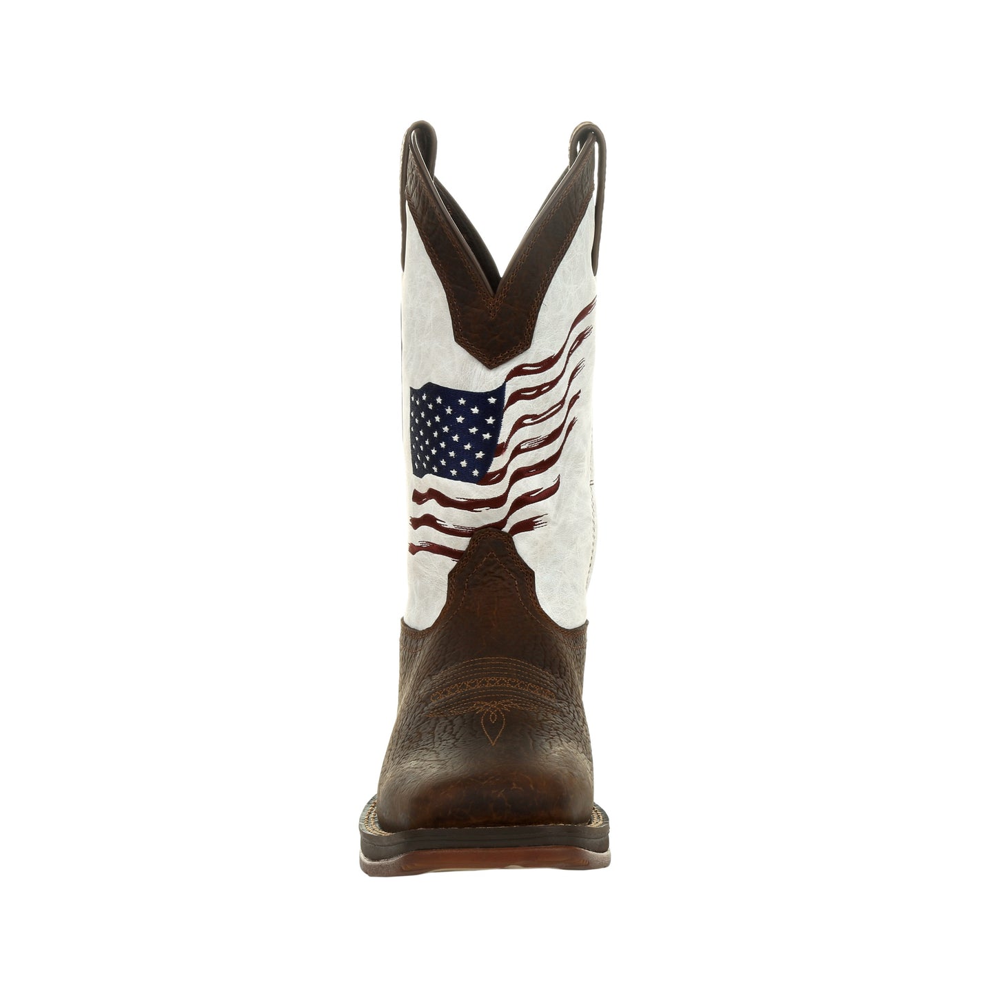 Rebel Distressed Flag Embroidery Western Boot