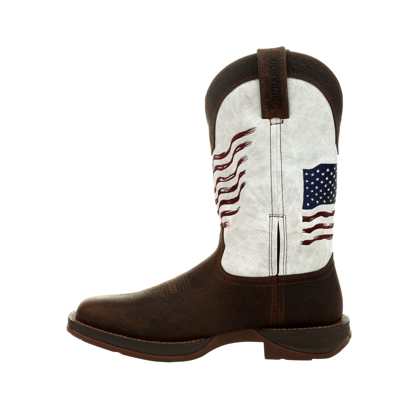 Rebel Distressed Flag Embroidery Western Boot