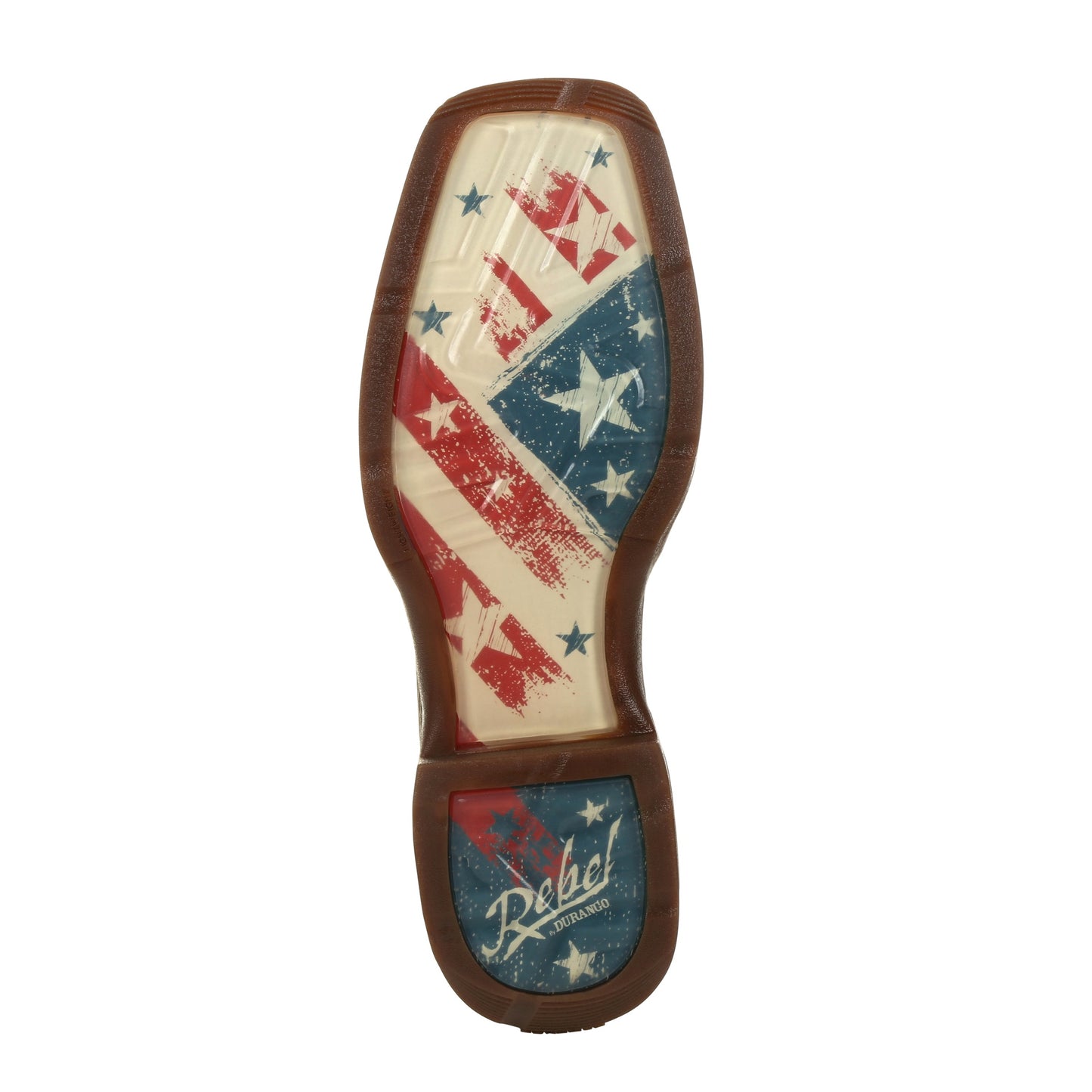 Rebel Distressed Flag Embroidery Western Boot