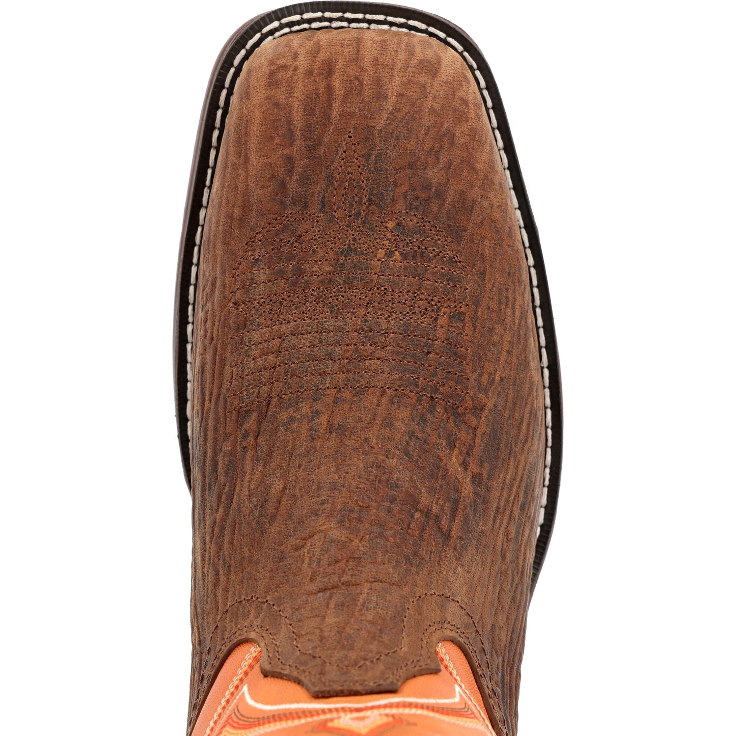 Rebel Cedar Bark and Monarch Orange Western Boot